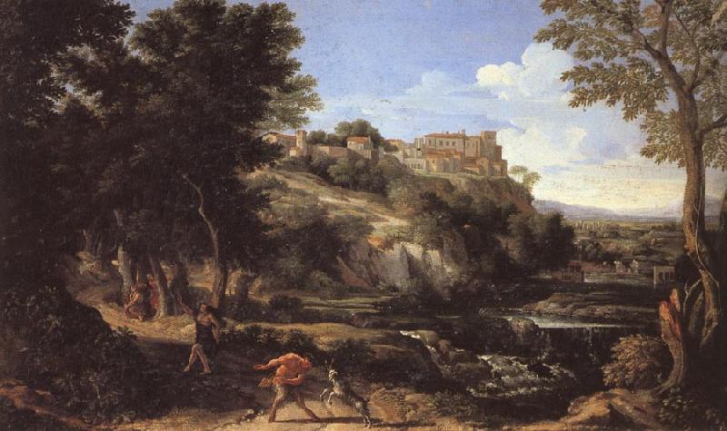 Gaspard Dughet Landscape with a Dancing Faun oil painting picture